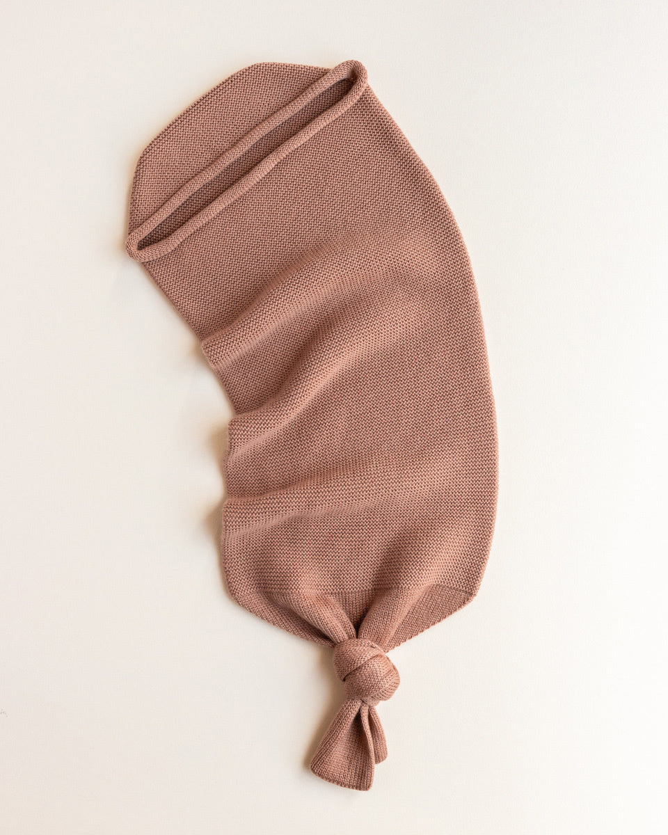 Hvid merino wool COCOON TERRACOTTA