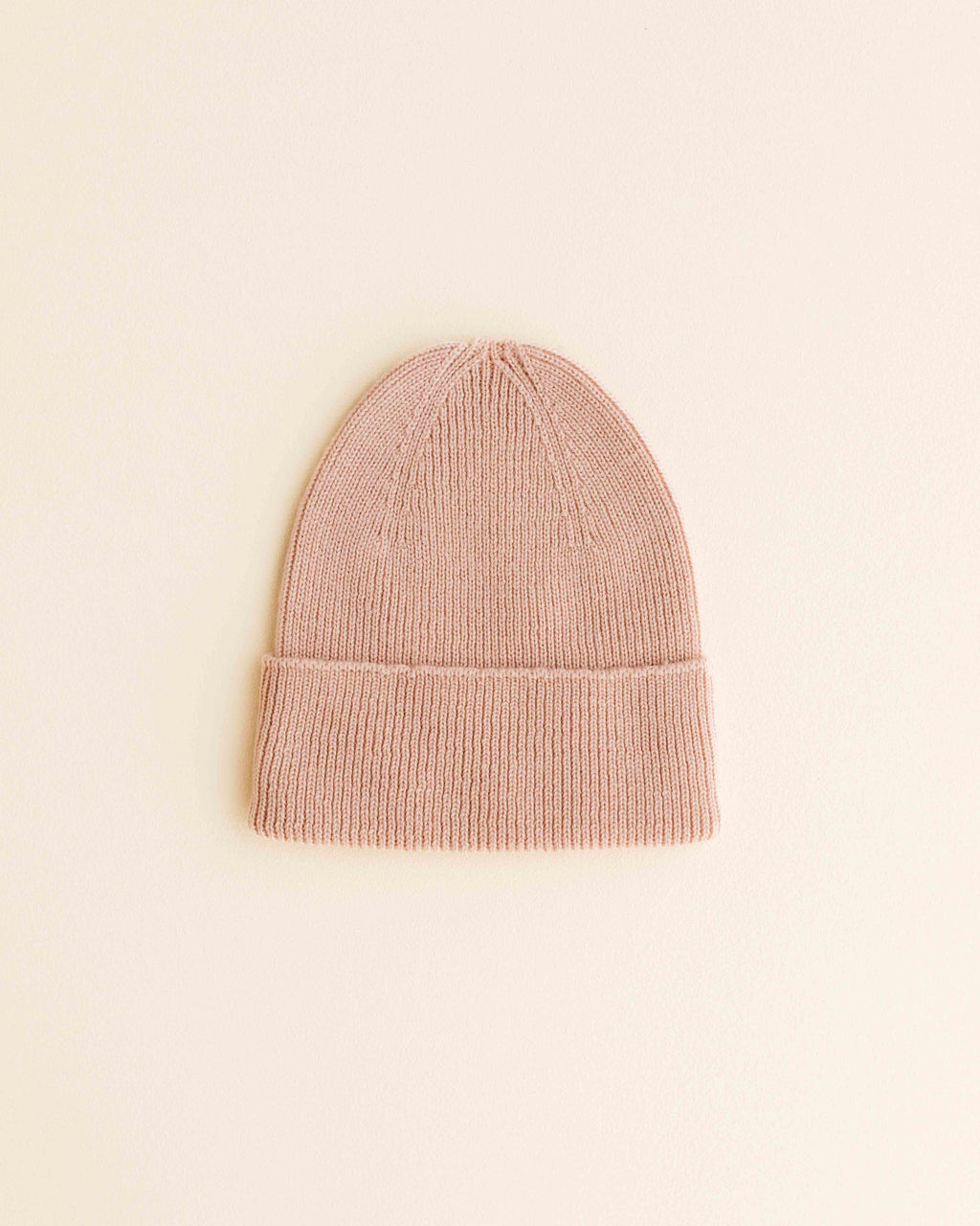 hvid Ribbeanie newborn Fonzie - rose