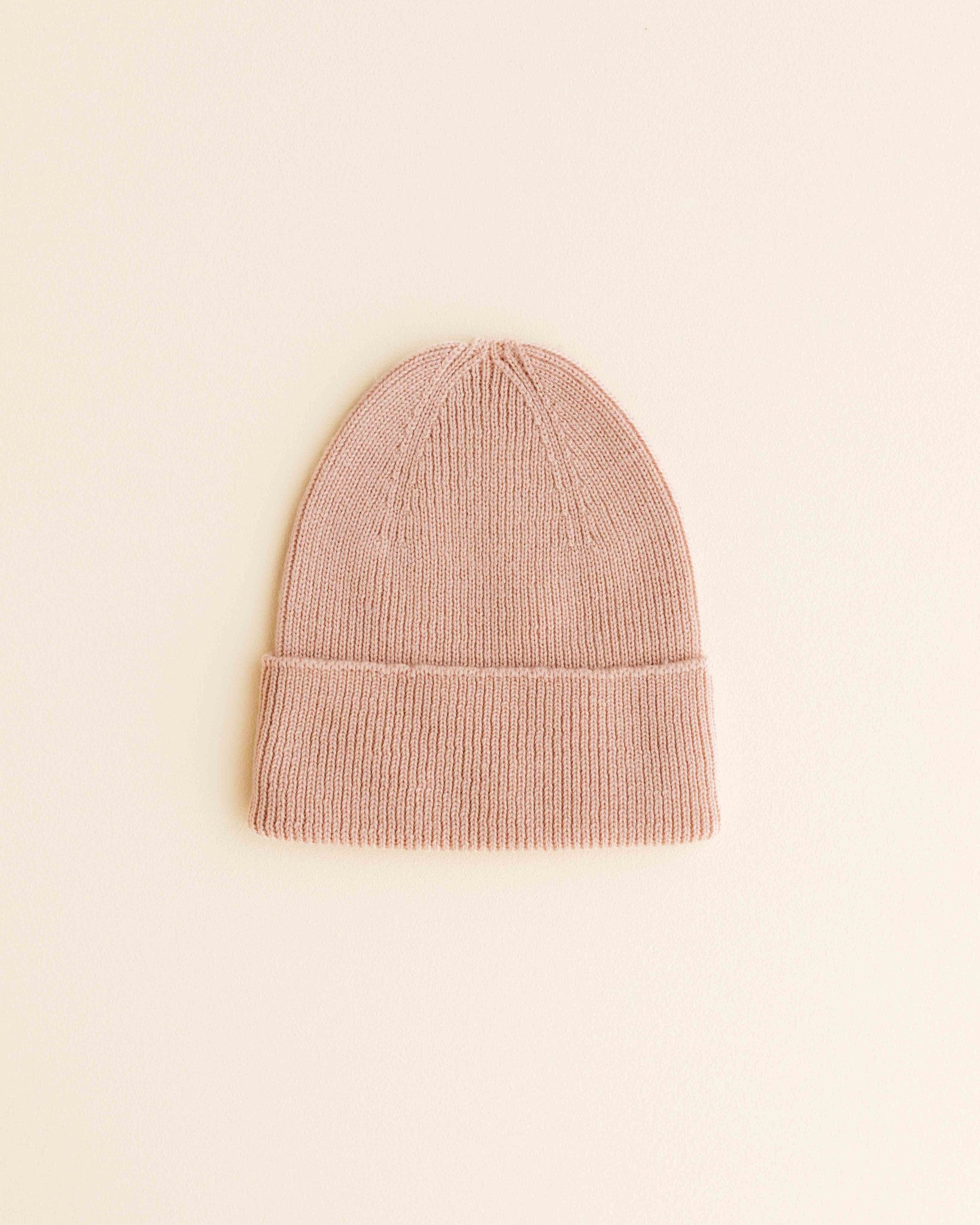 hvid Ribbeanie newborn Fonzie - rose