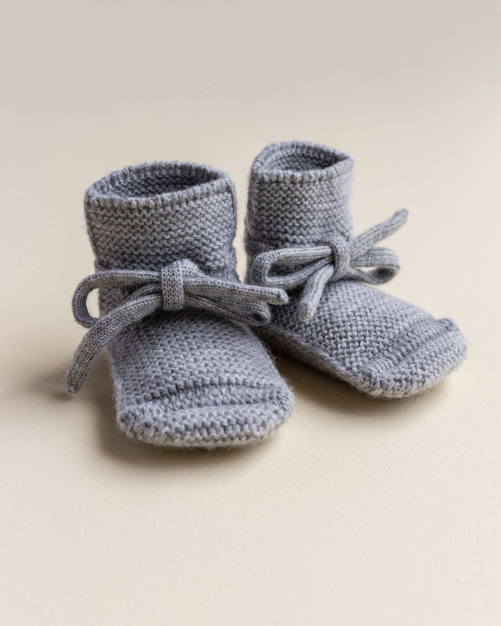 hvid Slofjes van merino wol - grey melange