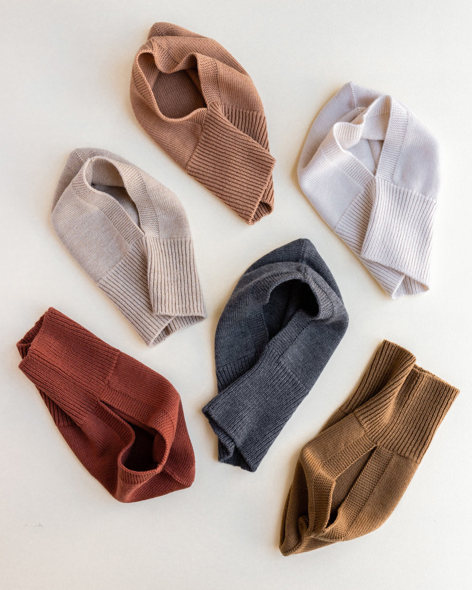 Hvid wollen balaclava's