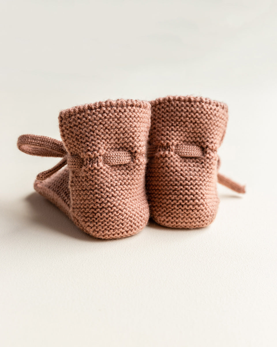 hvid wollen slofjes TERRACOTTA