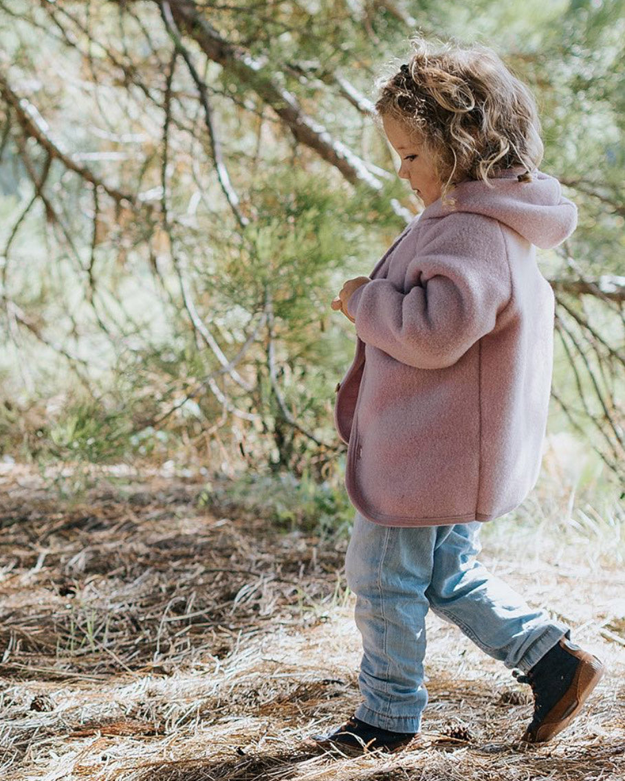 Jasje van wol-fleece - rosewood