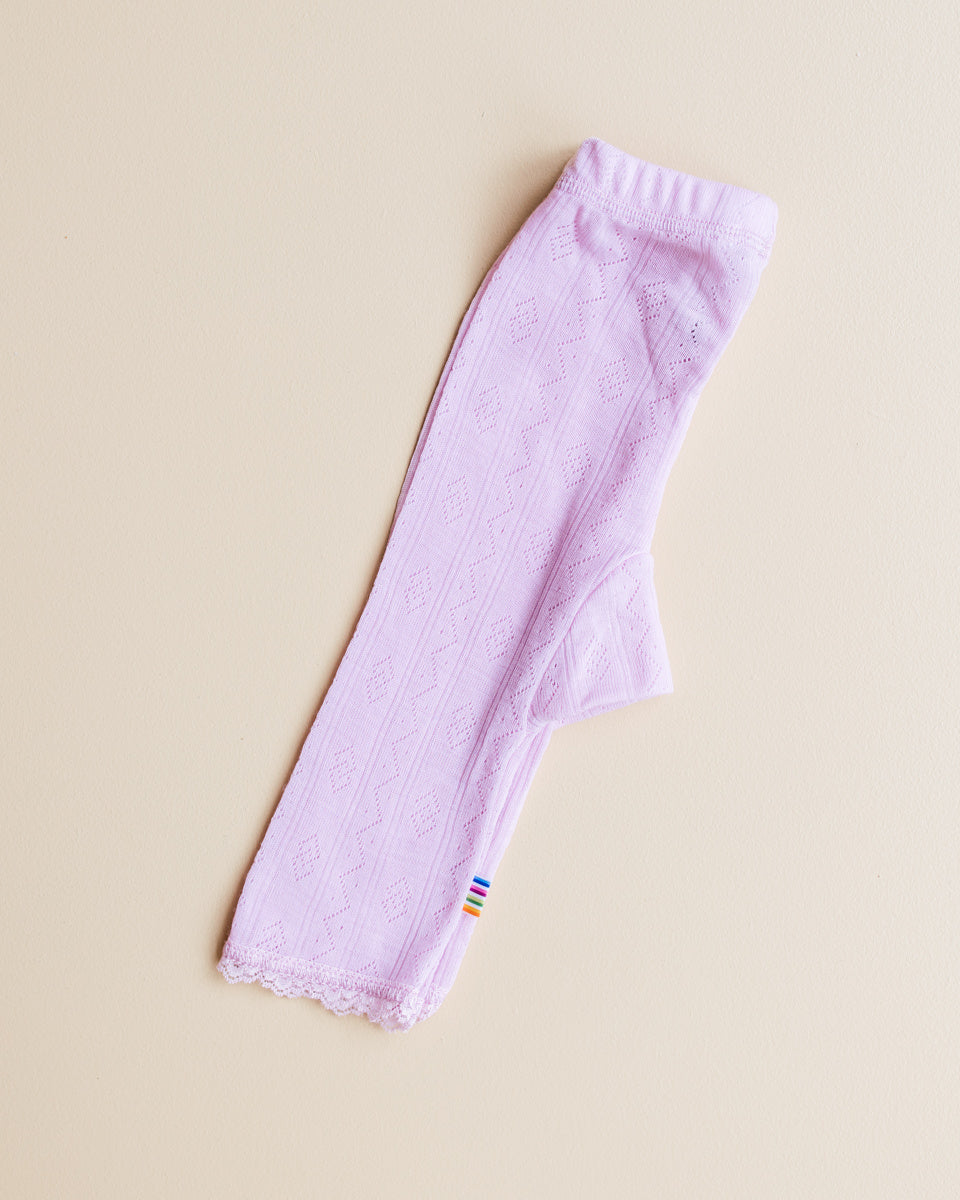 Joha Baby legging wol:zijde ajour - roze 2