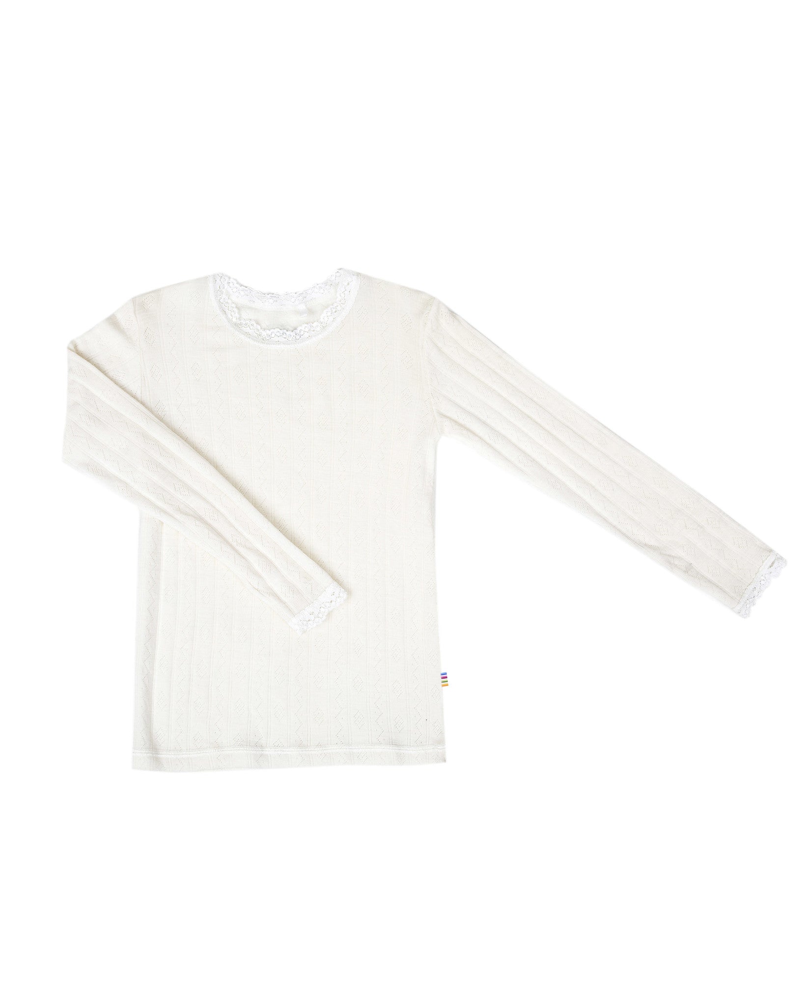 Joha meisjes shirt wol zijde ajour naturel 16490-197-50