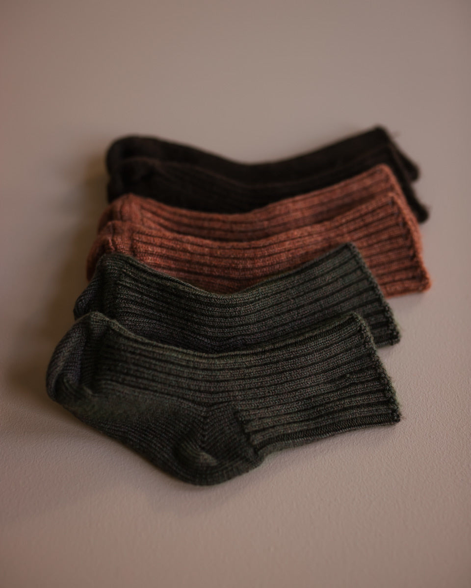 Joha woolen socks copper green brown Ziloen web-214