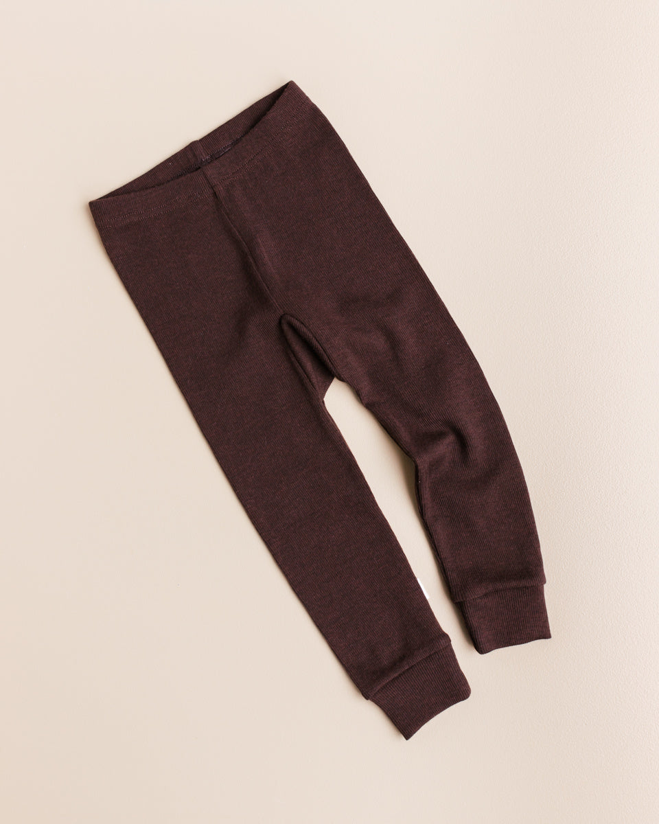 Kids leggings tiny rib wool - kladdkaka