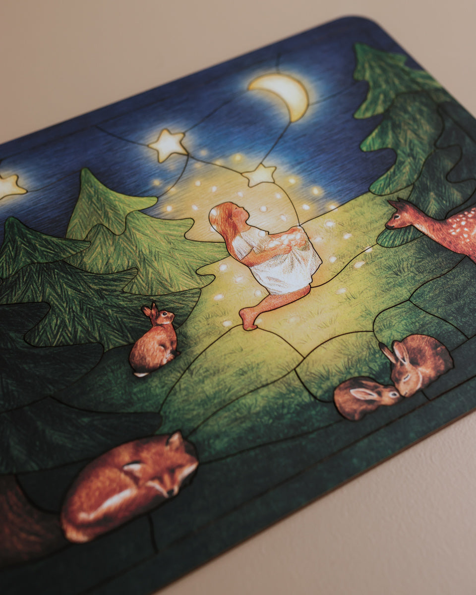 Kids puzzle made of wood