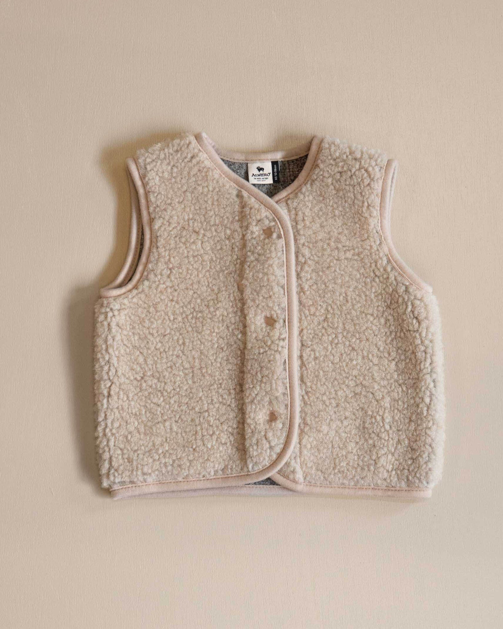 Kinder vest TYB wolpluche - sand brown_ copy