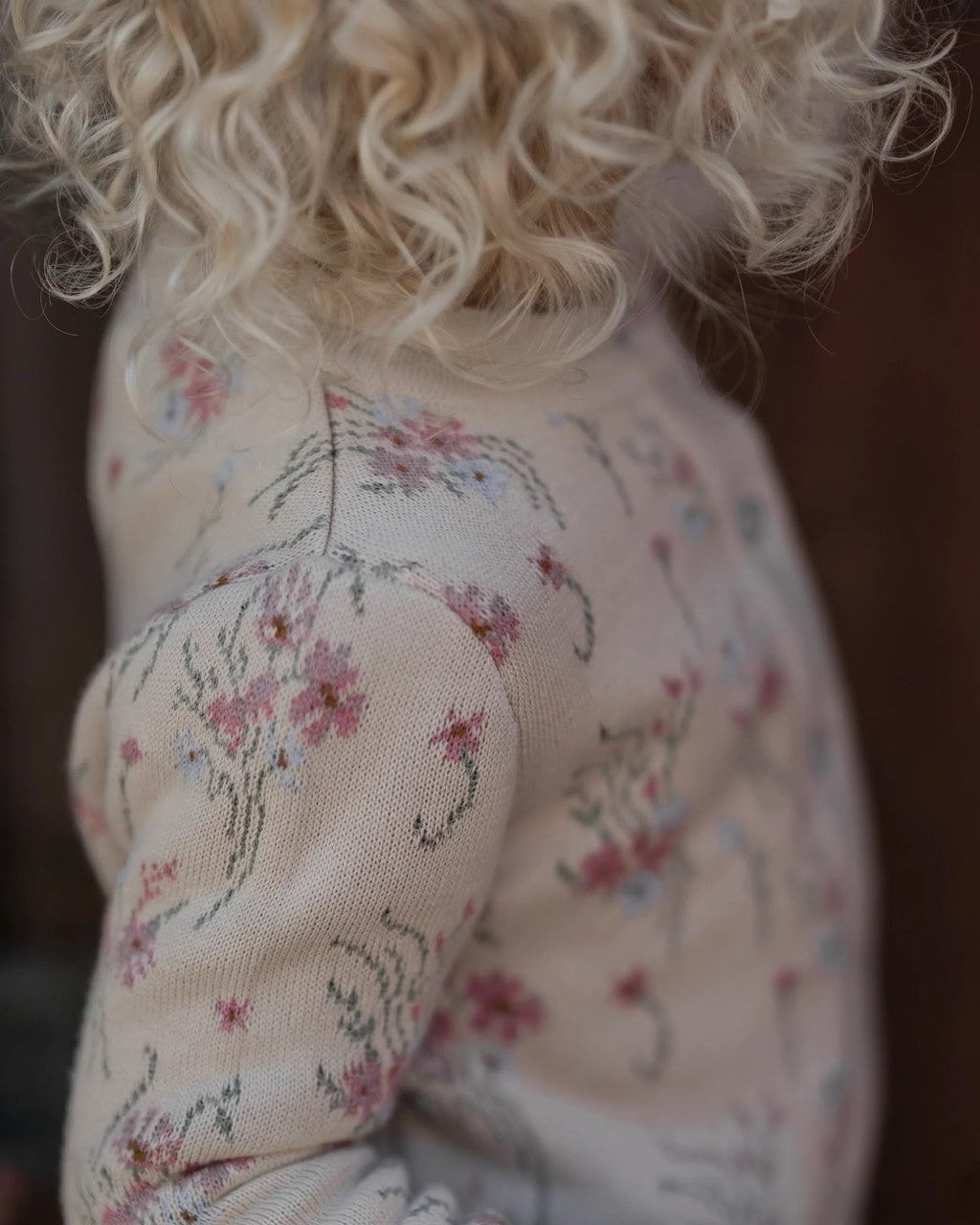 Kindervest met bloemen - summer sand