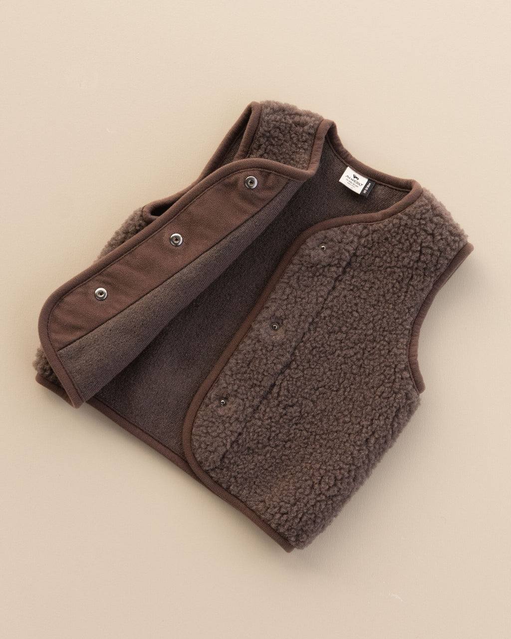 Kindervest TYB wolpluche - choco-2