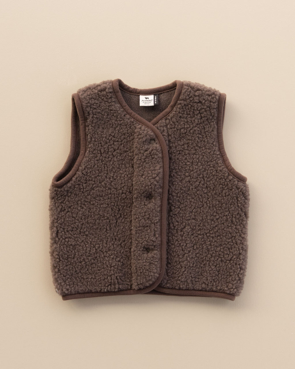 Kindervest TYB wolpluche - choco