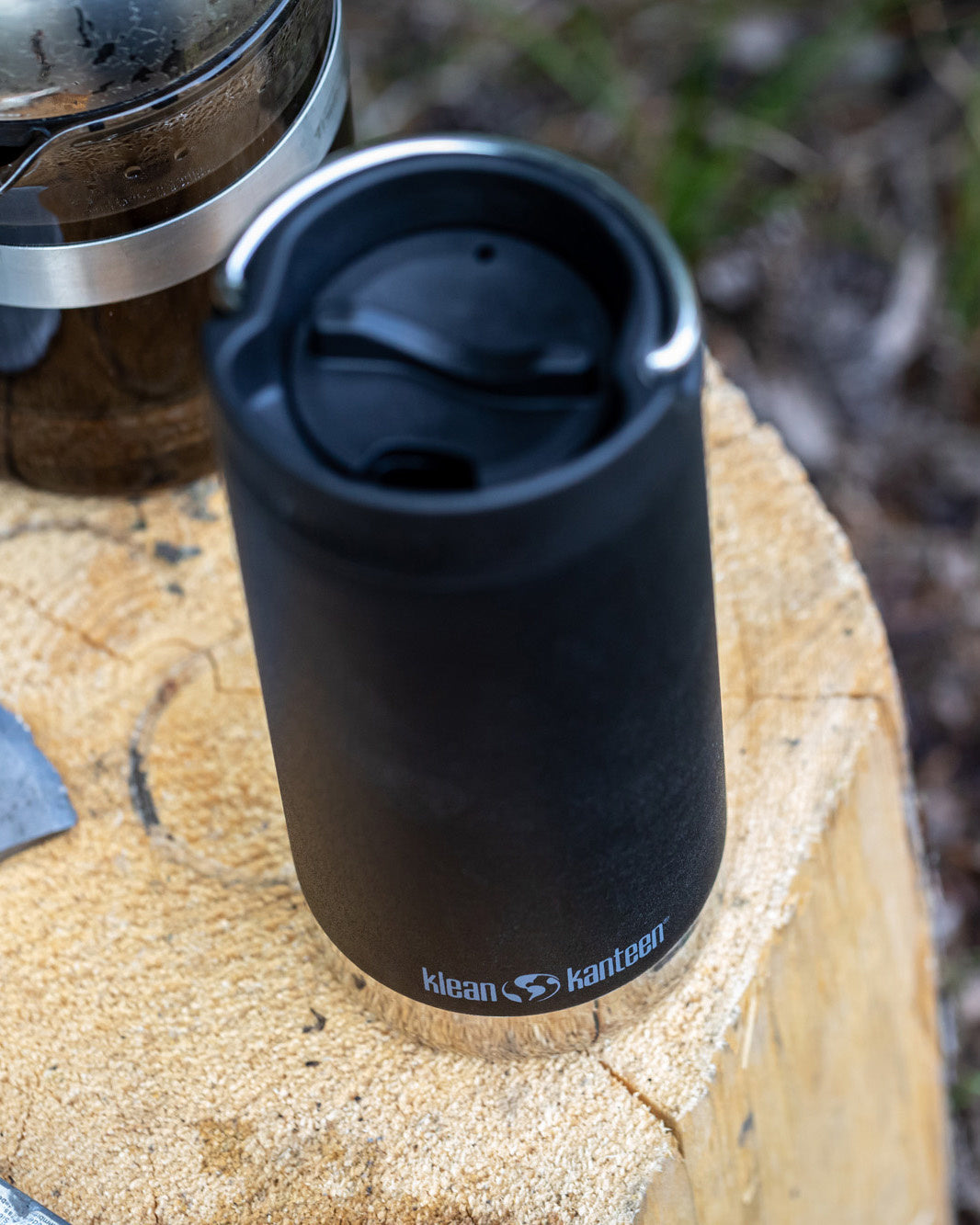 klean kanteen TKWide thermosfles met koffiedop 355 ml - mat zwart 1008302 life 1