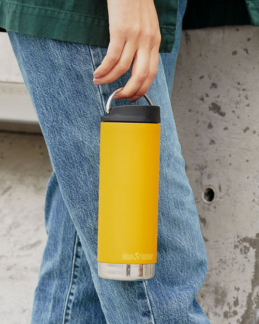 klean kanteen TKWide thermosfles met koffiedop 473 ml - geel 1008316 life 2