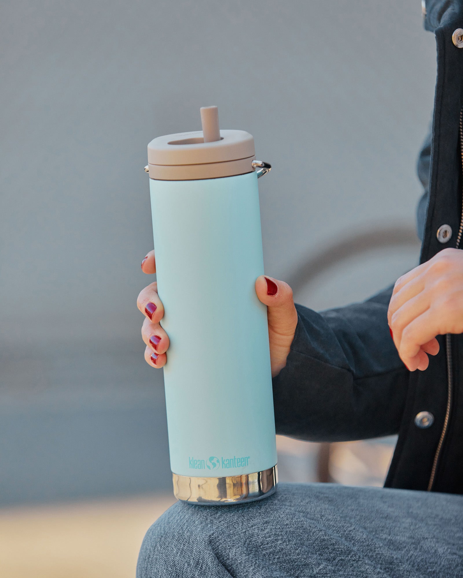 klean kanteen TKWide thermosfles met twistdop 592 ml - lichtblauw 1008330 life 1