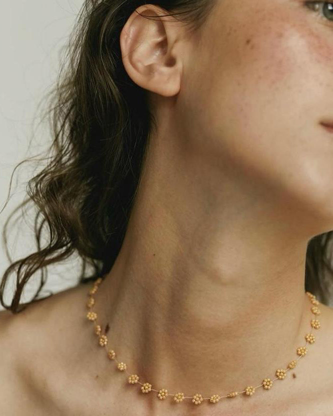 LAbro FIORI-NECKLACE-BEIGE