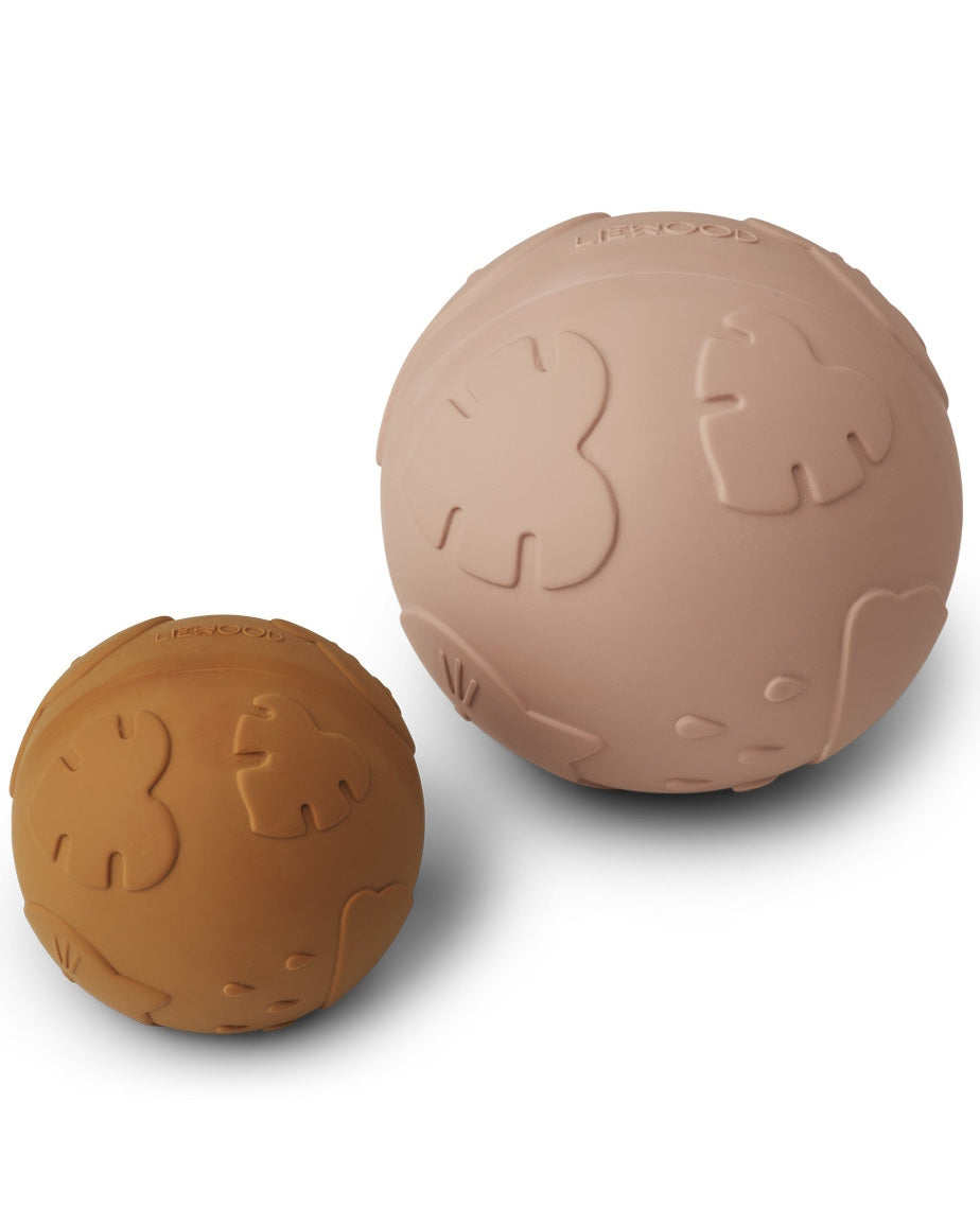 Liewood speelballen set roze mosterd
