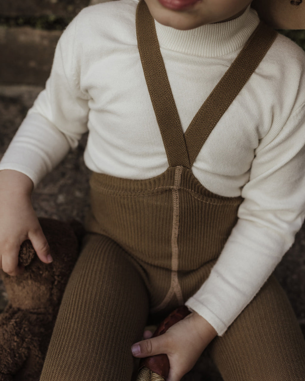 Maillot met bretels van katoen - acorn brown 2