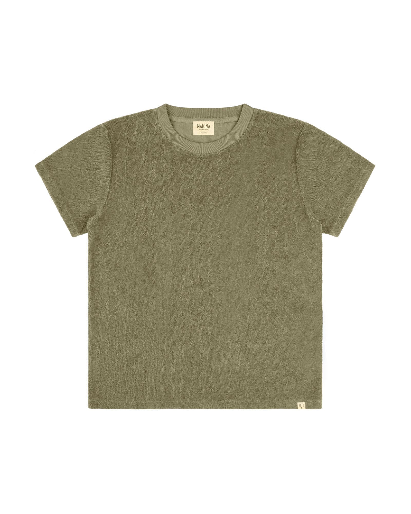 Matona-SS25-Flatlay-Kids-Terry-Tee-olive-green-1