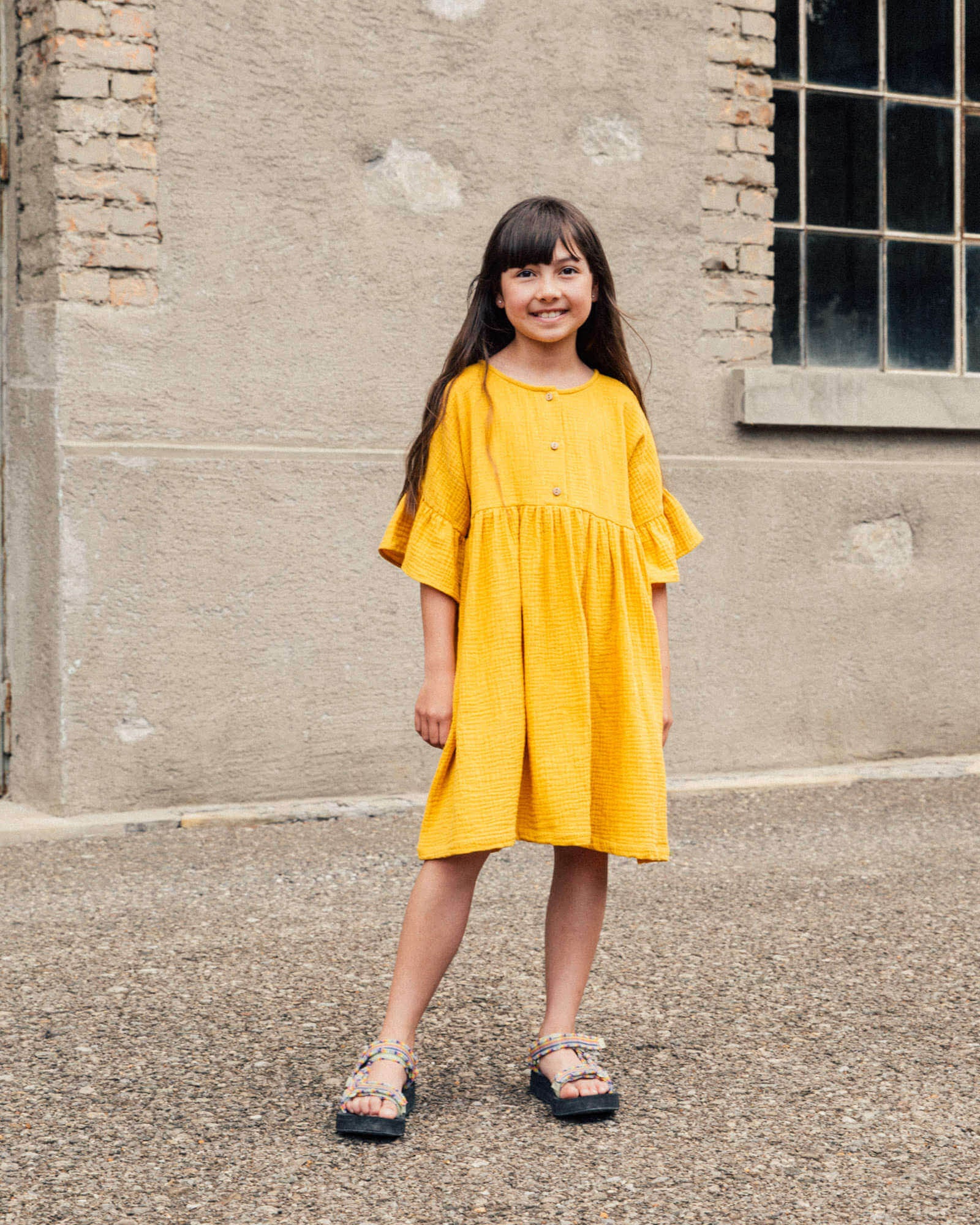 Matona-SS25-Mood-Kids-Volant-Dress-marigold-4