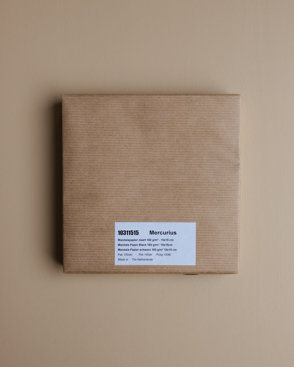 Mercurius mandala papier - zwart 3 10311515
