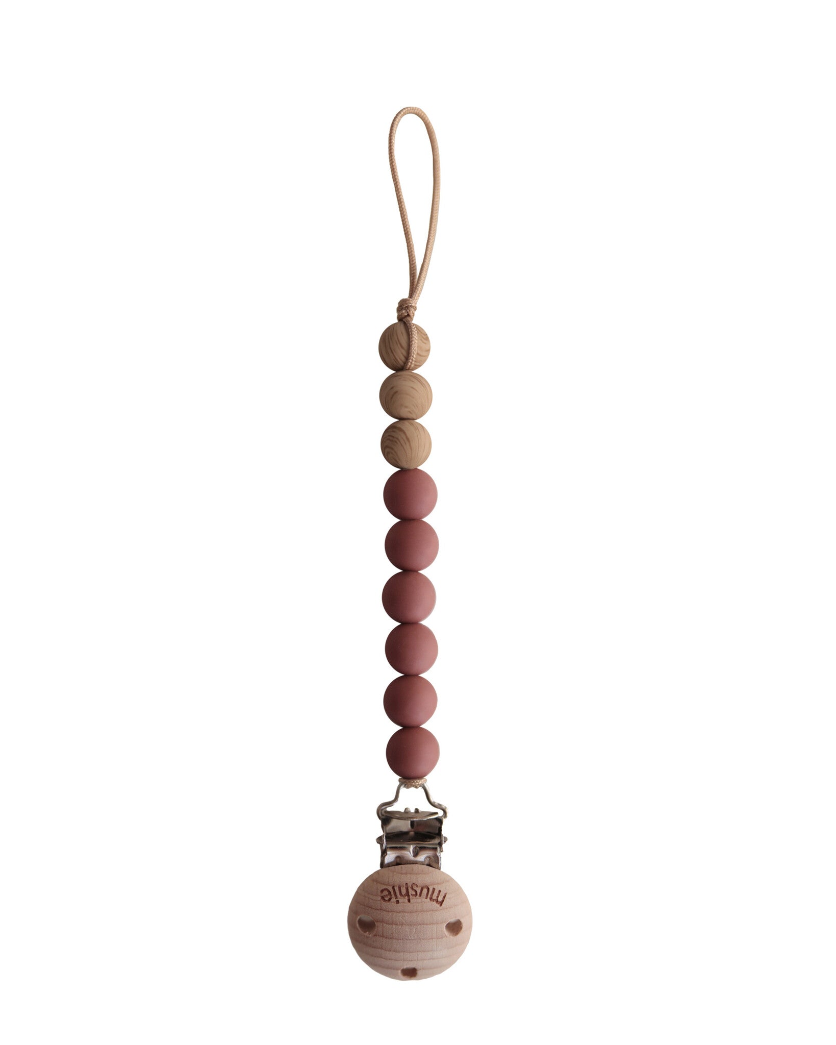 Mushie Speenkoord Eva - red:wood