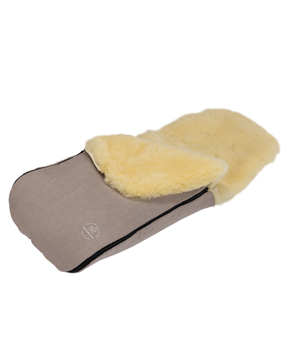 Naturkind Lamsvel voetenzak - sand