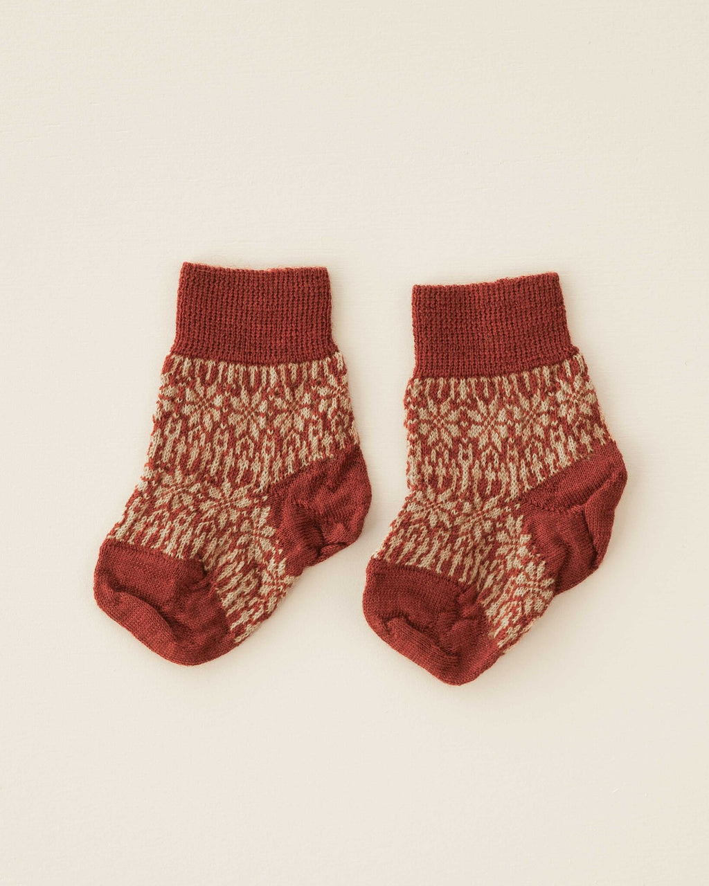 Noorse kindersokken - rood oker -2