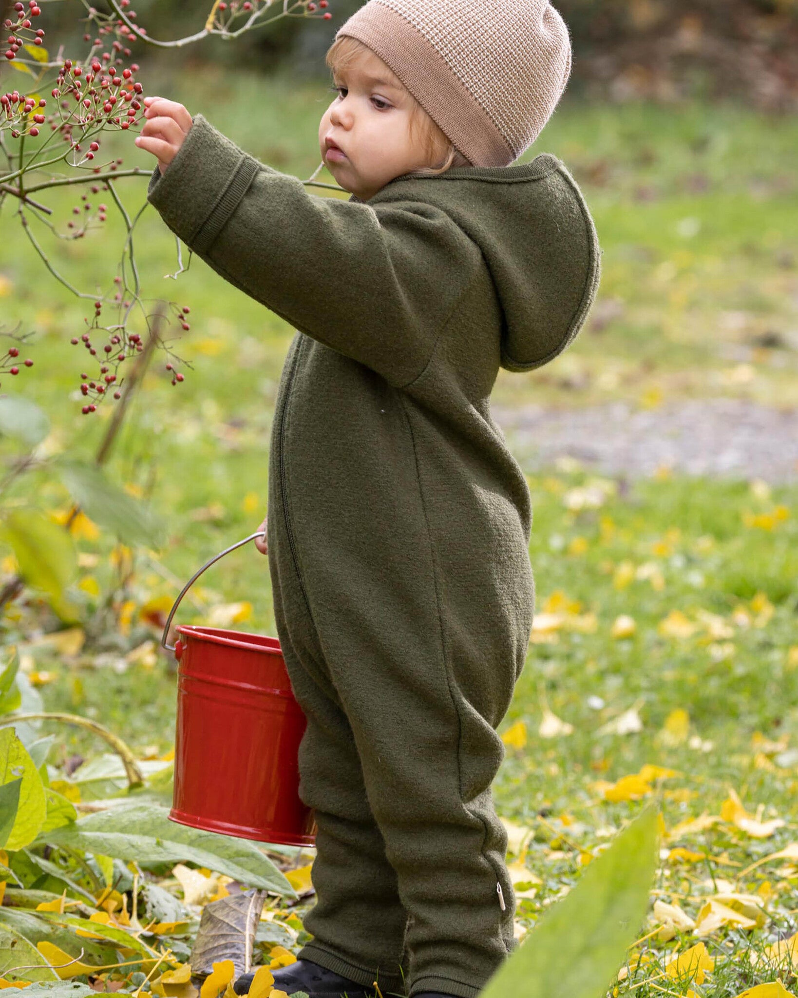 Overall met rits olive 3