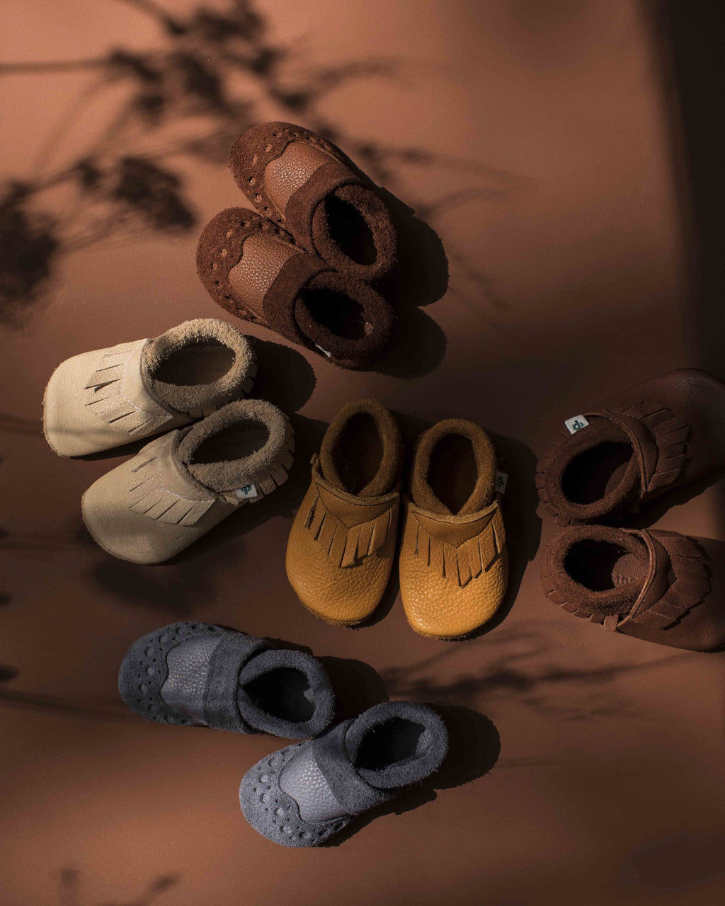 Pantolinos baby slofjes natuurlijk gelooid leer