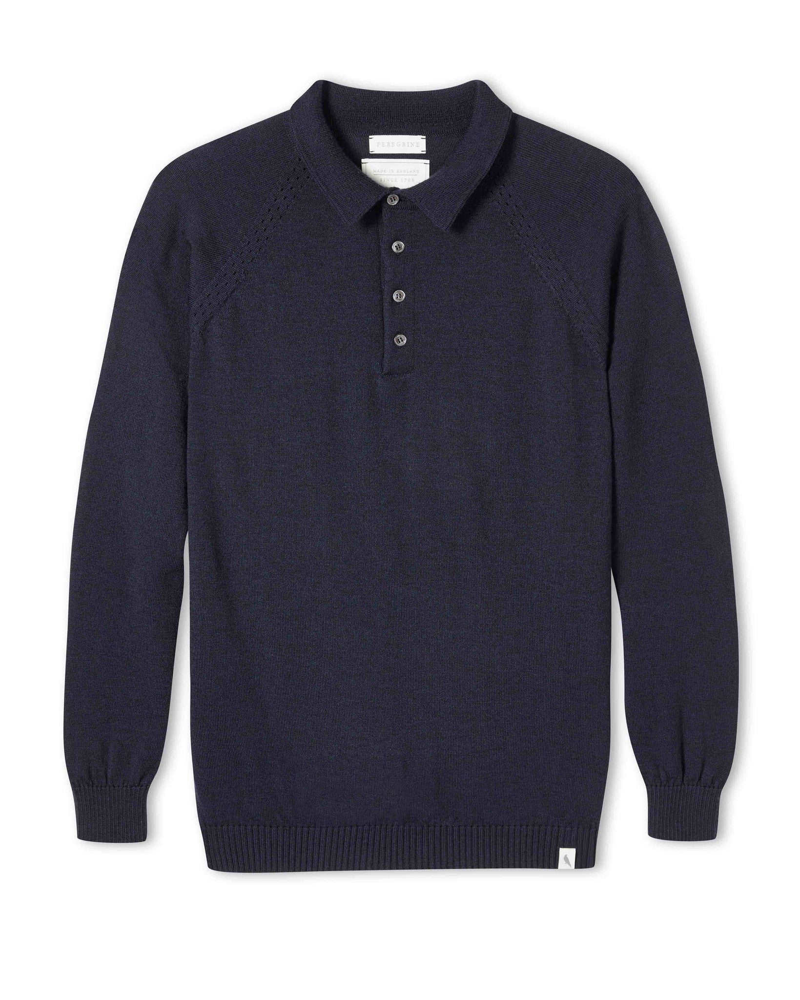 Peregrine Beauford Polo Shirt wol navy blauw
