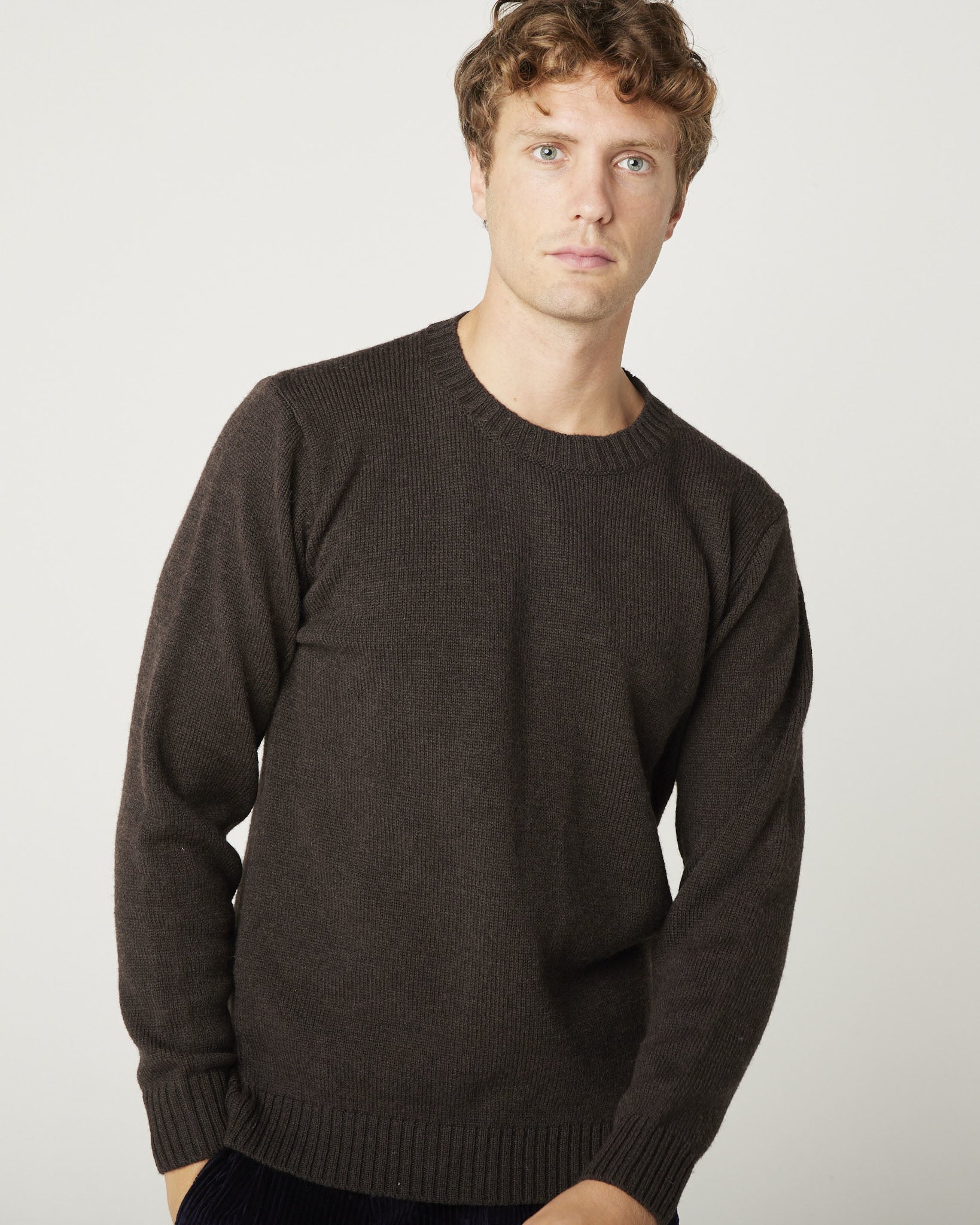 Peregrine woolen jumper Makers Stitch chocolat WJ 71008
