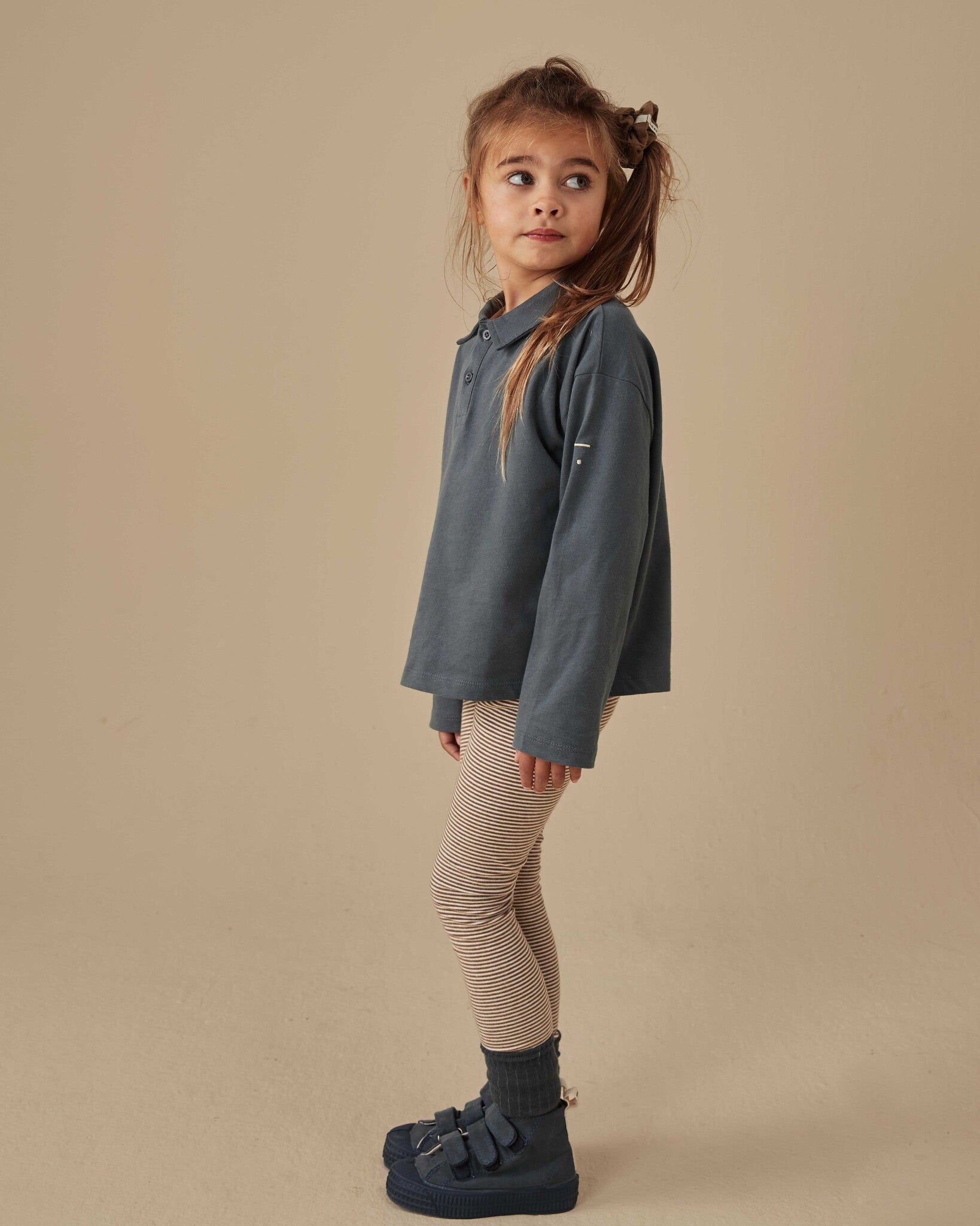 Poloshirt longsleeve - blue grey-3