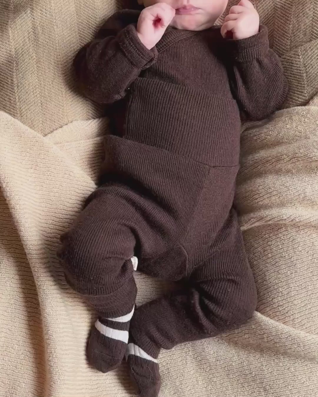 Wrap around body tiny rib wool -  kladdkaka