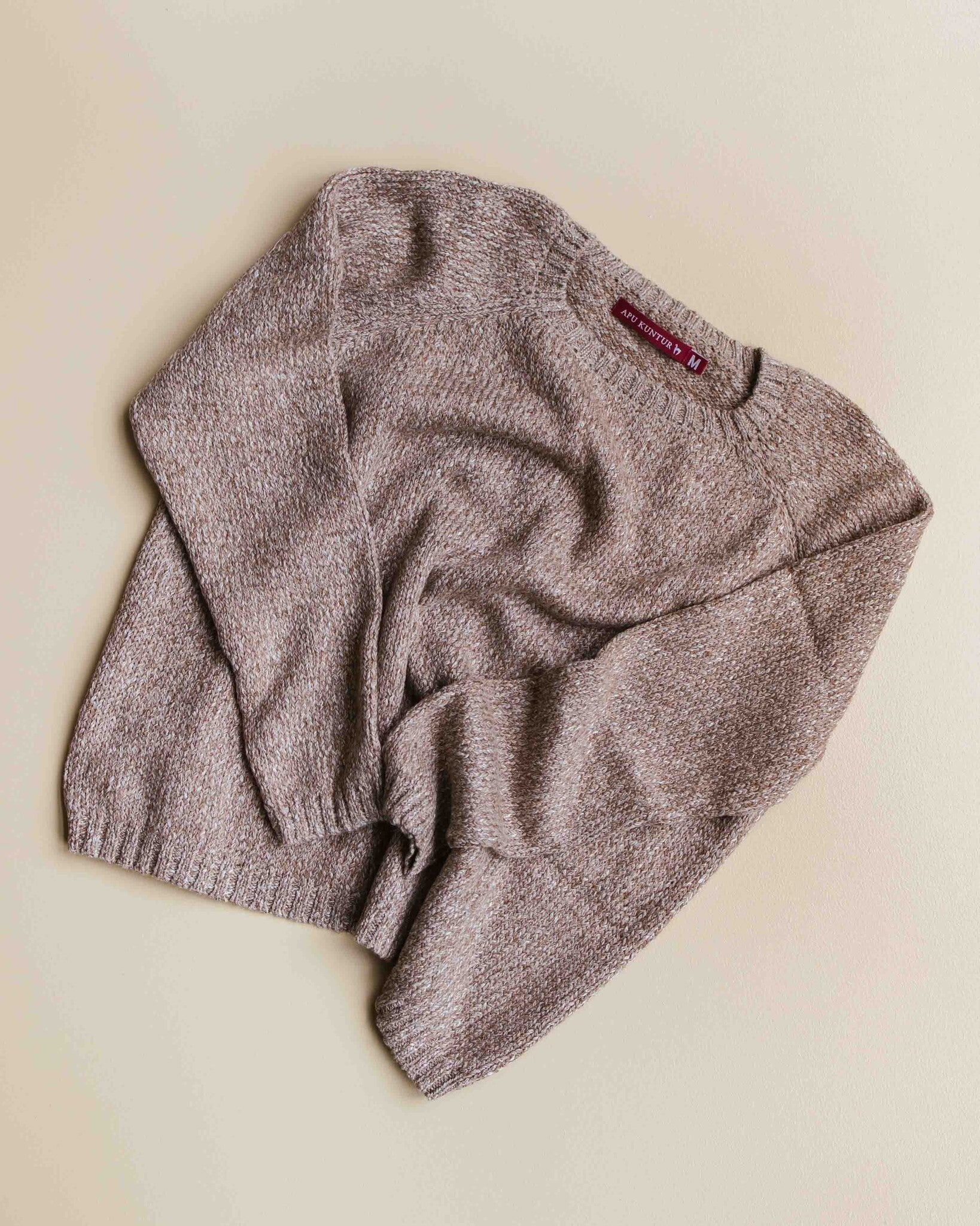 pullover ella van alpaca wol - beige-2