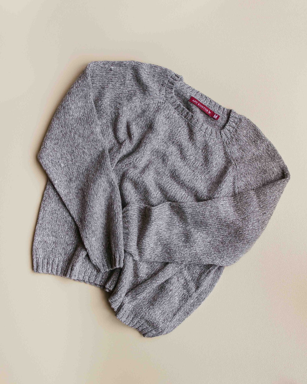 pullover ella van alpaca wol - grijs