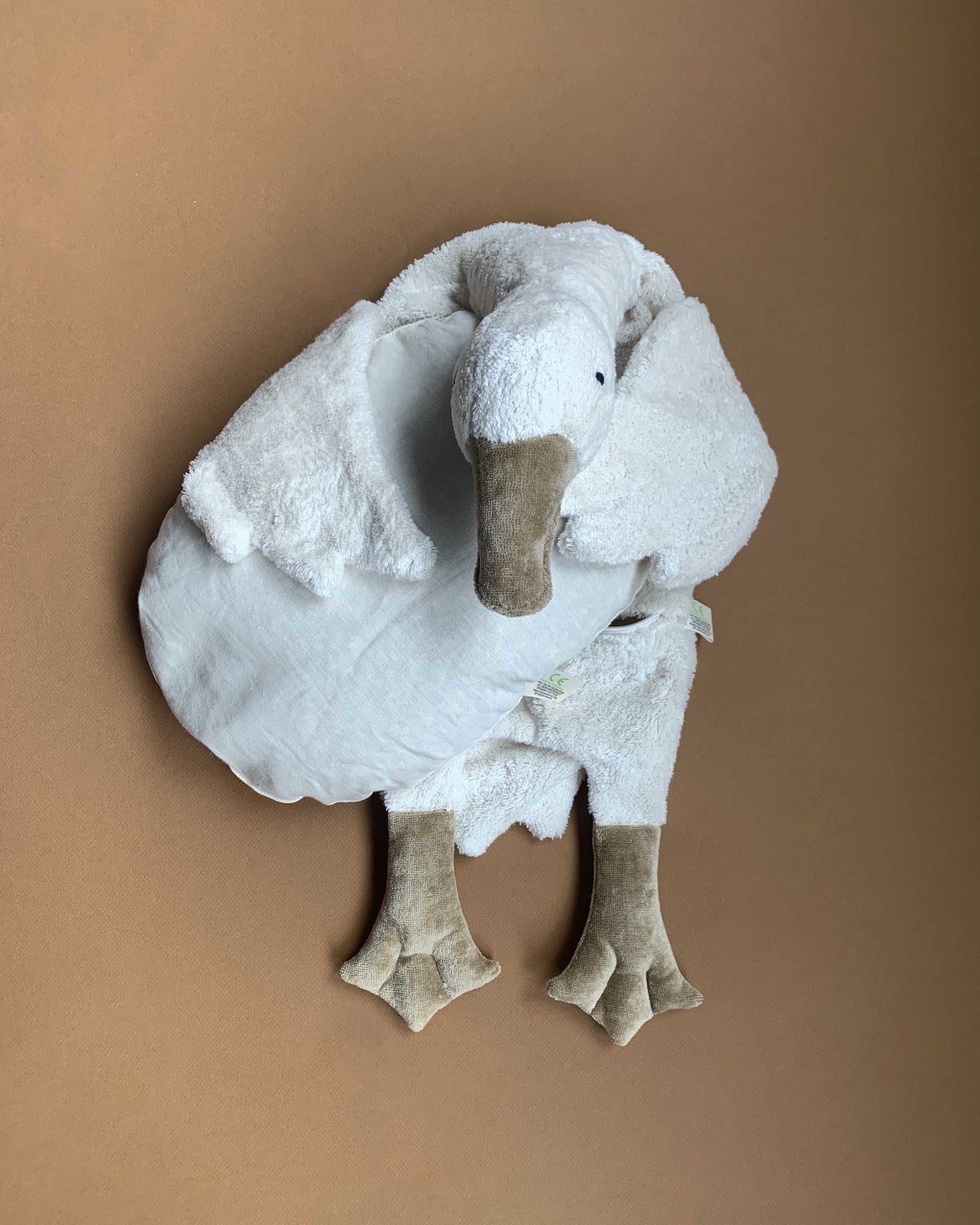 Senger spelt kussen groot knuffel gans wit