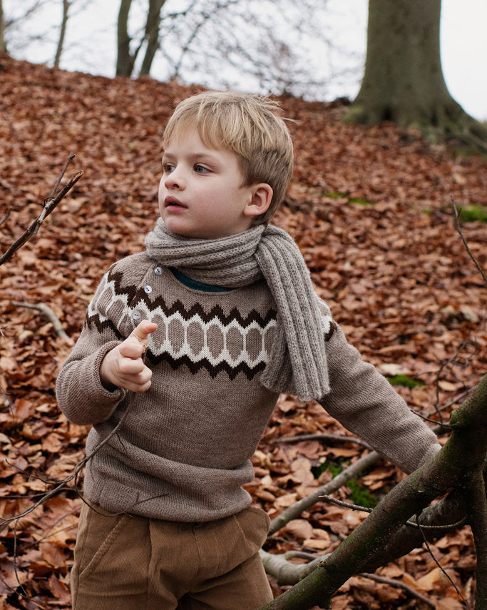 Serendipity kinder trui alpaca Pebble