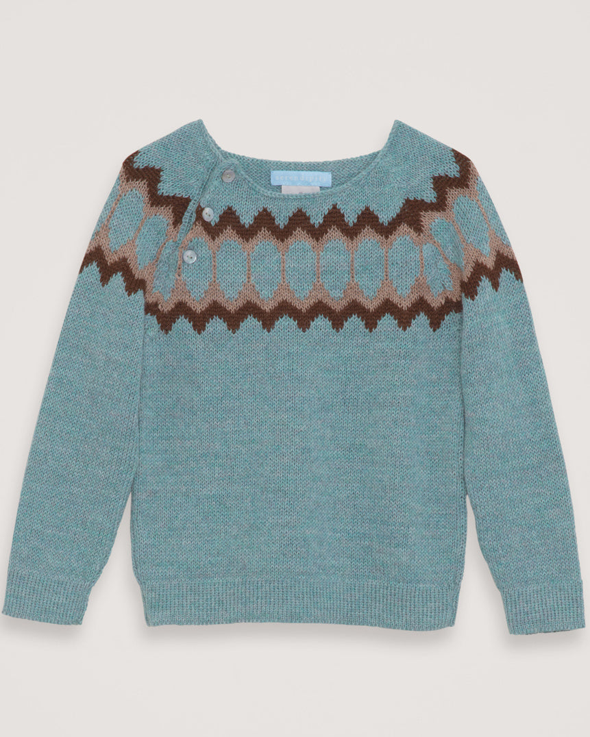 Serendipity kinder trui W301-dustyteal