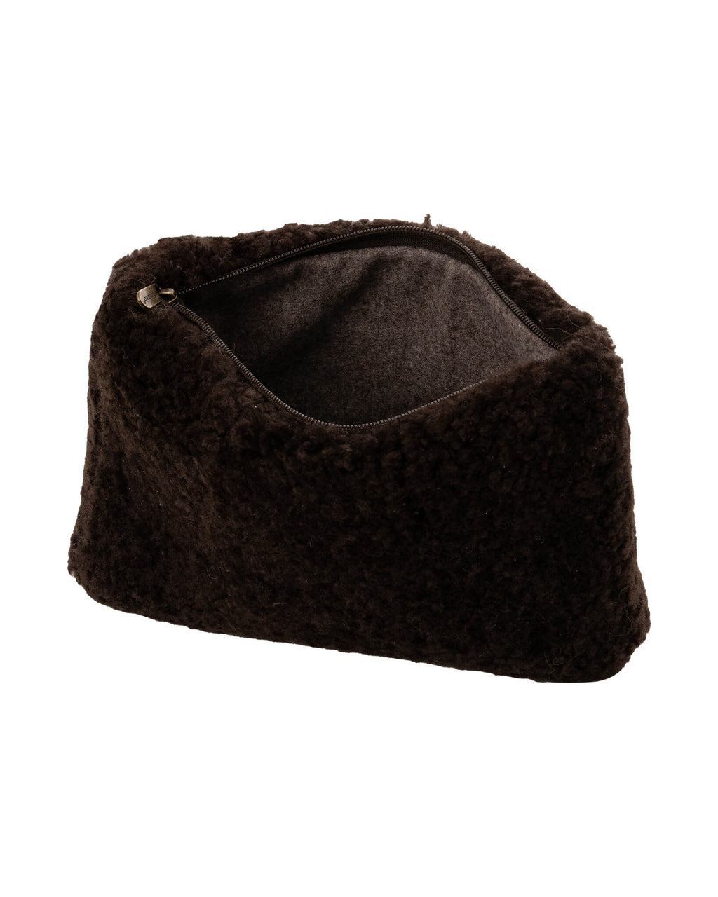 Shepherd Wollen clutch Ally - dark brown