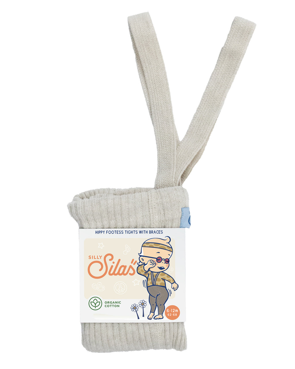 Silly Silas footless hippy tights - cream blend7