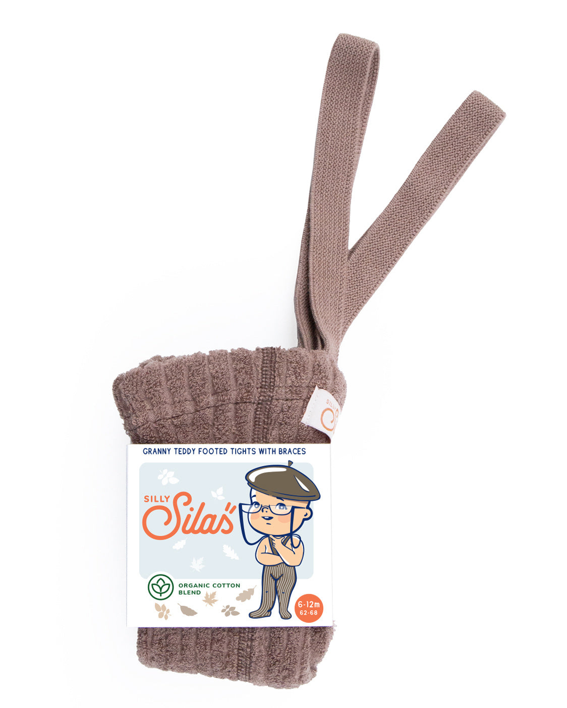Silly Silas granny teddy tights - granola