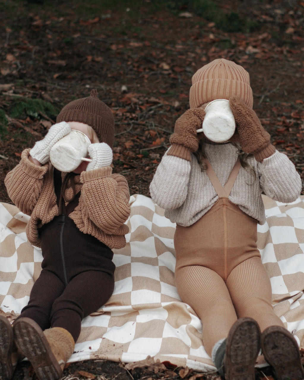 Silly Silas Wooly tights zonder voetjes - cappuccino brown