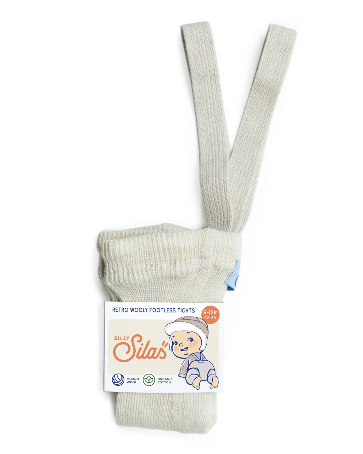silly silas Wooly tights zonder voetjes - cream blend