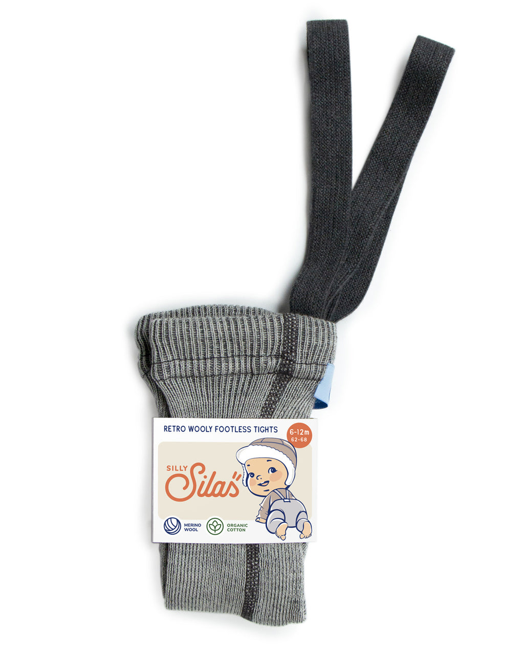 silly silas Wooly tights zonder voetjes - granite grey