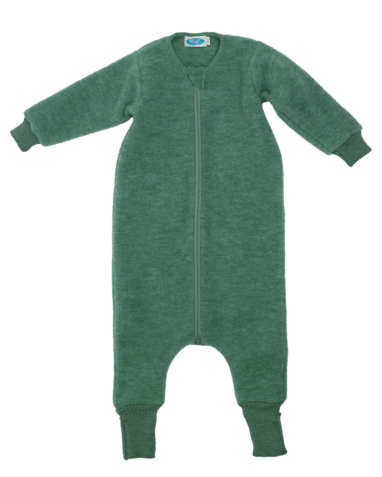 Slaapzak met voeten groen