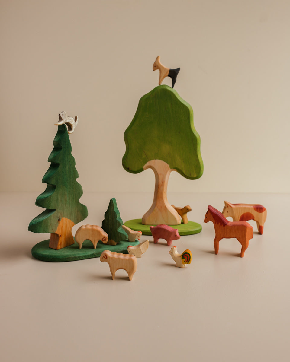Speelgoeddieren van hout