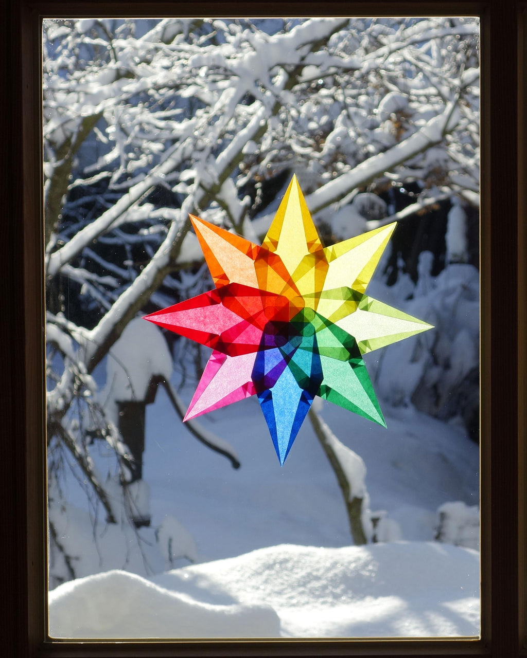 Folding set stars average - rainbow colours
