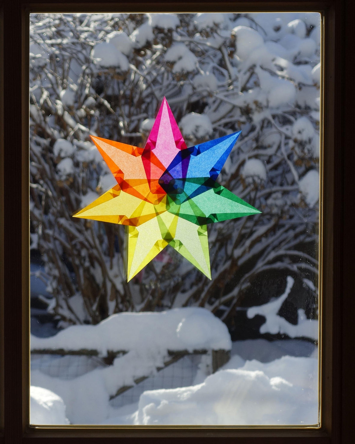 Folding set stars average - rainbow colours