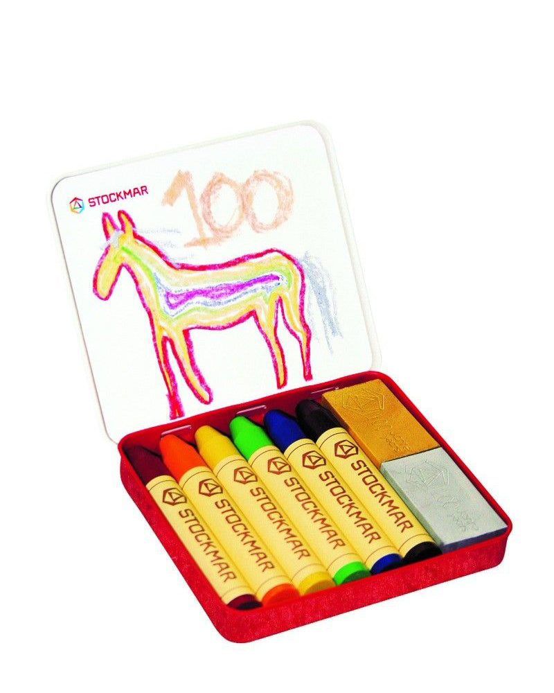 stockmar Bijenwas krijtstiftjes en blokjes - de regenboog